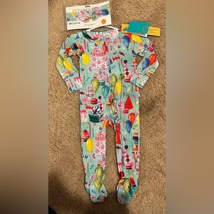 Posh peanut birthday pajamas 12-18 month and matching headband NWT